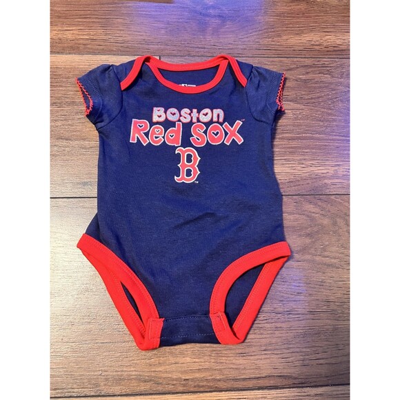 boston red sox 0-3 month one piece red & navy blue nwot offical MLB girls - Picture 1 of 4
